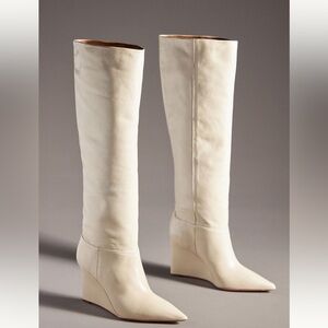 Ivory wedge boot